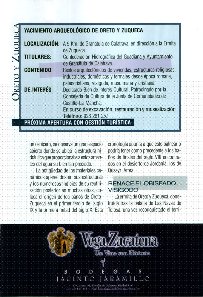 Oreto y Zuqueca, encrucijada de civilizacioens