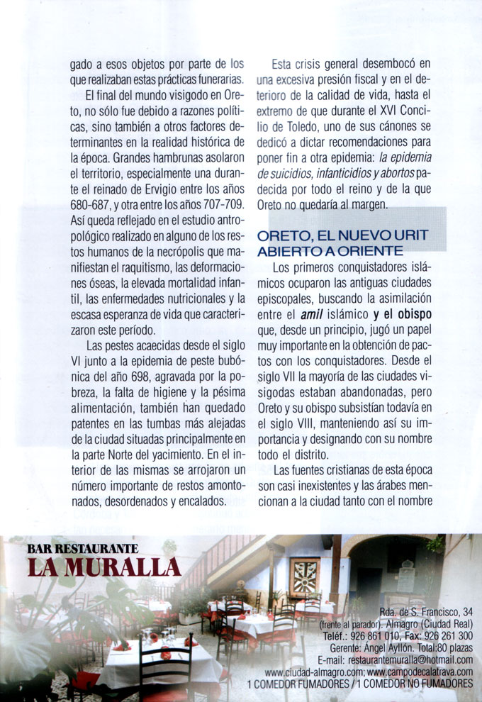 Oreto y Zuqueca, encrucijada de civilizacioens