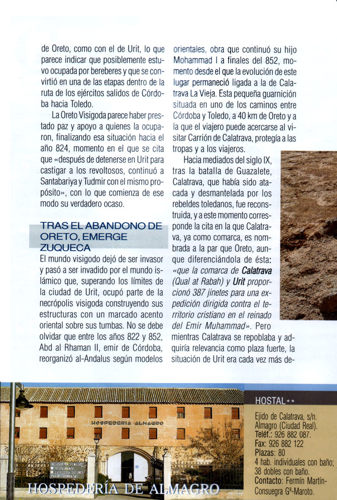 Oreto y Zuqueca, encrucijada de civilizacioens